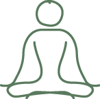 Pictogramme d'une personne qui fait du yoga